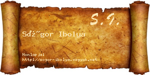 Sógor Ibolya névjegykártya